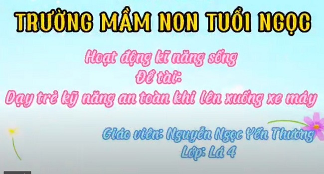 GDKNS: LÊN XUỐNG XE MÁY AN TOÀN - CÔ NGYÊN NGỌC YẾN THƯƠNG