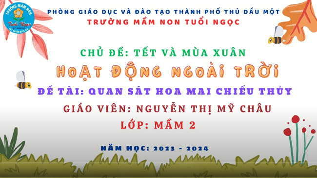 QUAN SÁT HOA MAI CHIẾU THỦY