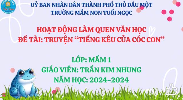 LQVH: TIẾNG KÊU CỦA CÓC CON