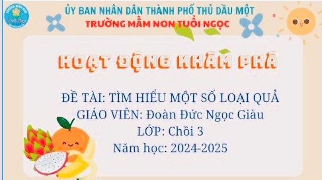 HĐKP "TÌM HIỂU MỘT SỐ LOẠI QỦA"