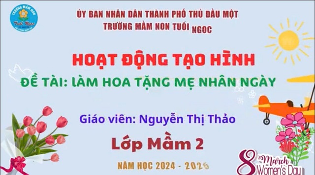 TH- LÀM HOA TẶNG MẸ NHÂN NGÀY 8/3